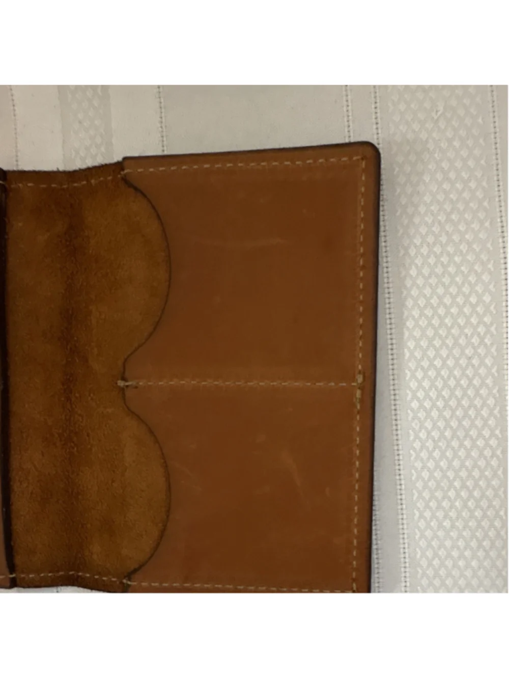 Leather Passport/ID Wallet Organizer with Card Slots, London Map Design, Brown - Picture 4 of 7